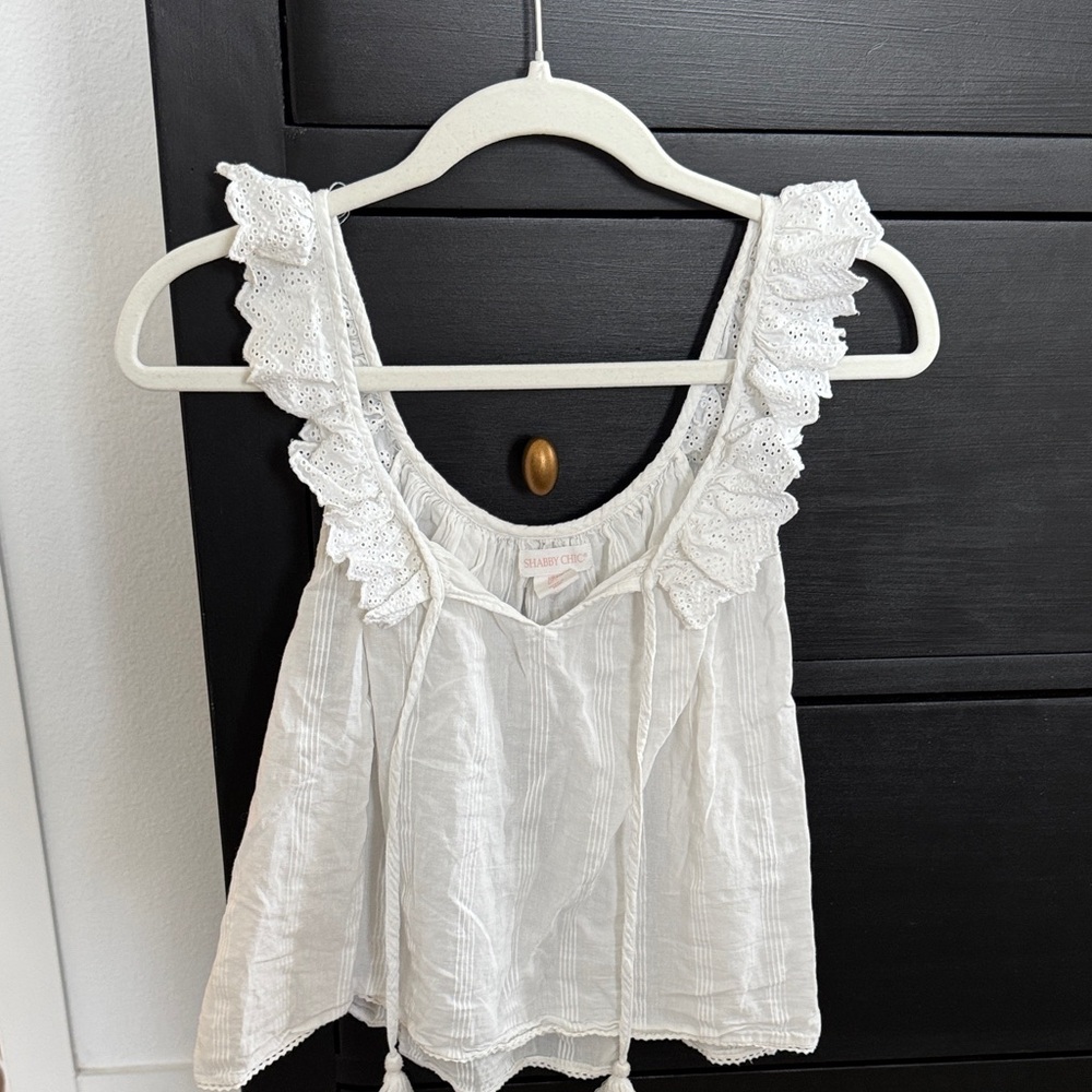 Shabby Chic White Linen Pajama Set